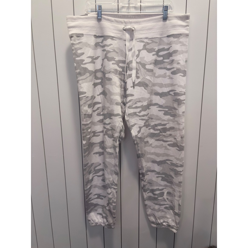 Calvin Klein Joggers Womens XL Grey Camo NWT Drawstring Athleisure Streetwear